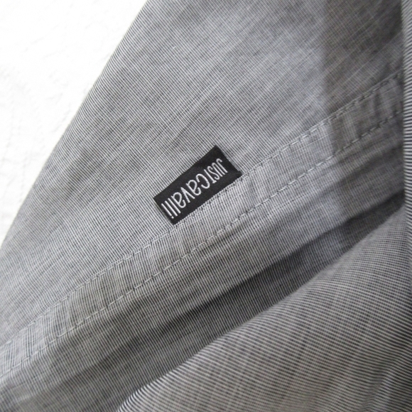 Just Cavalli Gray Cotten Button-Up Shirt Size 44 - Picture 6 of 11